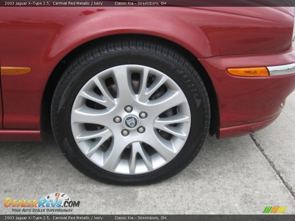 2003 Jaguar X-Type 2.5 Carnival Red Metallic / Ivory Photo #17