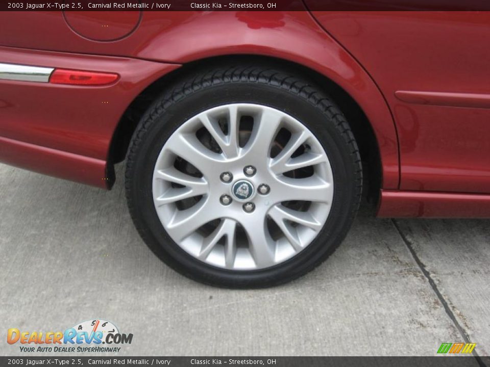 2003 Jaguar X-Type 2.5 Carnival Red Metallic / Ivory Photo #18