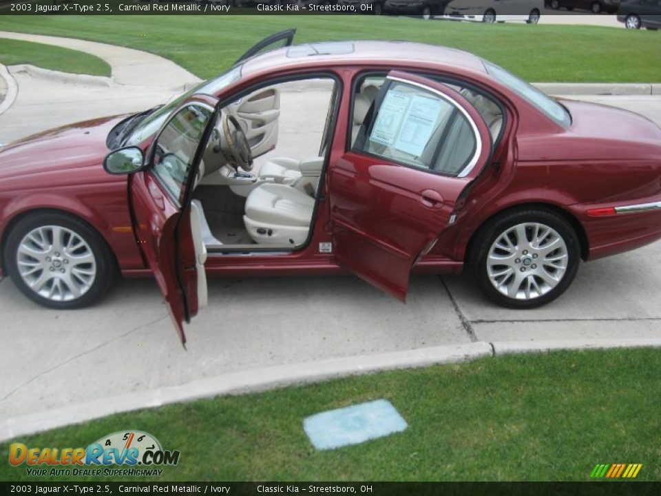 2003 Jaguar X-Type 2.5 Carnival Red Metallic / Ivory Photo #23