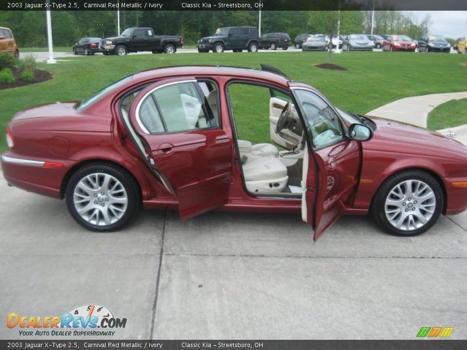 2003 Jaguar X-Type 2.5 Carnival Red Metallic / Ivory Photo #24