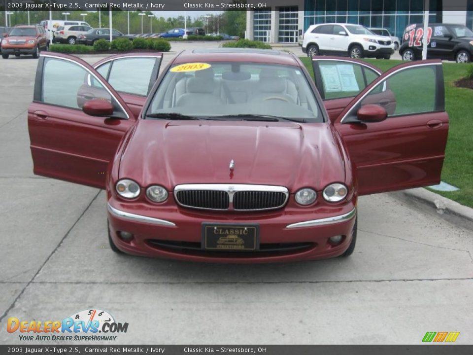 2003 Jaguar X-Type 2.5 Carnival Red Metallic / Ivory Photo #25