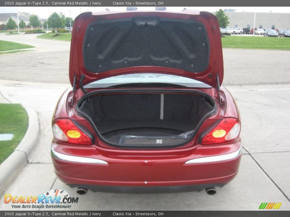 2003 Jaguar X-Type 2.5 Carnival Red Metallic / Ivory Photo #29