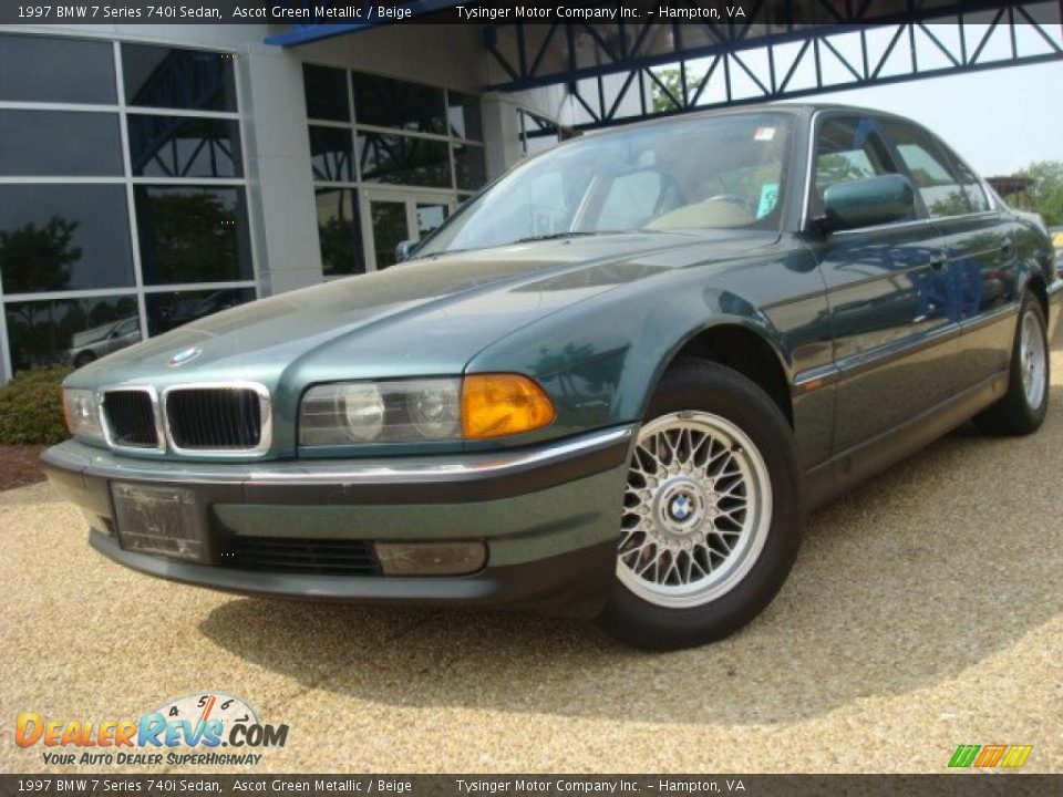 1997 BMW 7 Series 740i Sedan Ascot Green Metallic / Beige Photo #1