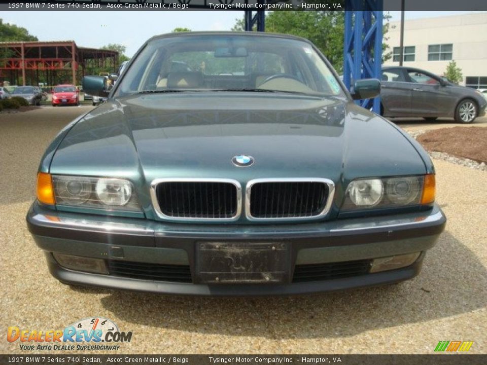 1997 BMW 7 Series 740i Sedan Ascot Green Metallic / Beige Photo #8