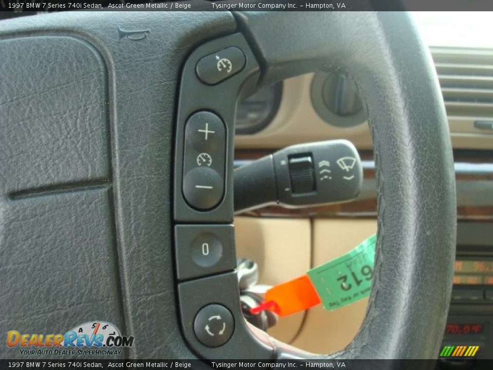 1997 BMW 7 Series 740i Sedan Ascot Green Metallic / Beige Photo #21