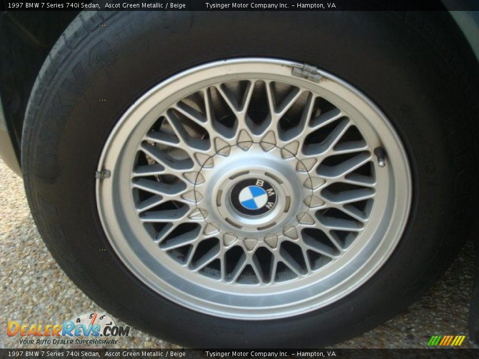 1997 BMW 7 Series 740i Sedan Ascot Green Metallic / Beige Photo #22