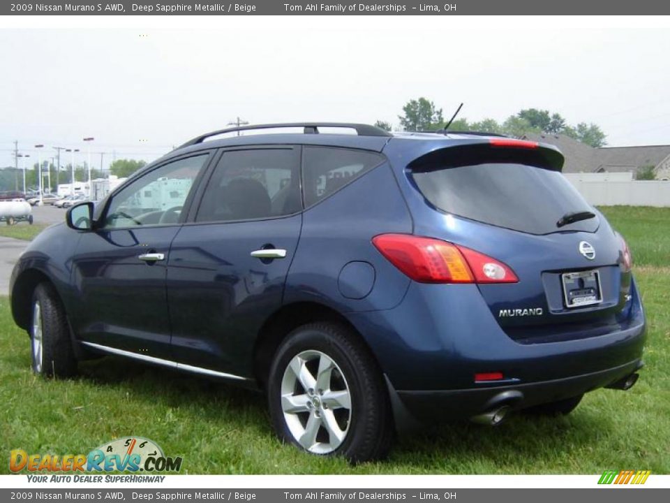 2009 Nissan Murano S AWD Deep Sapphire Metallic / Beige Photo #3