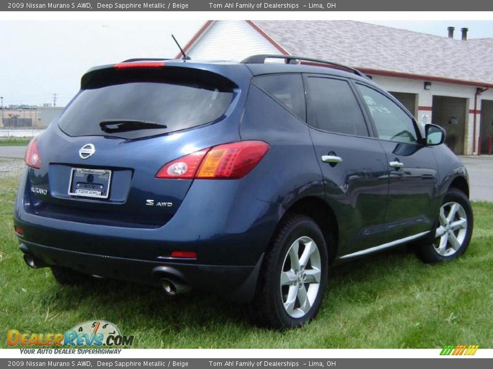 2009 Nissan Murano S AWD Deep Sapphire Metallic / Beige Photo #5