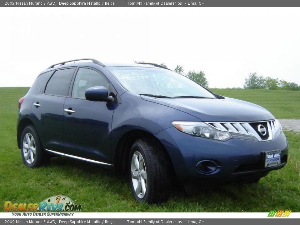 2009 Nissan Murano S AWD Deep Sapphire Metallic / Beige Photo #7