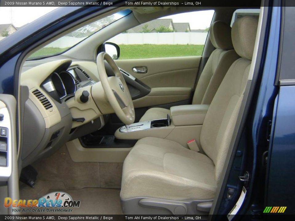 2009 Nissan Murano S AWD Deep Sapphire Metallic / Beige Photo #9