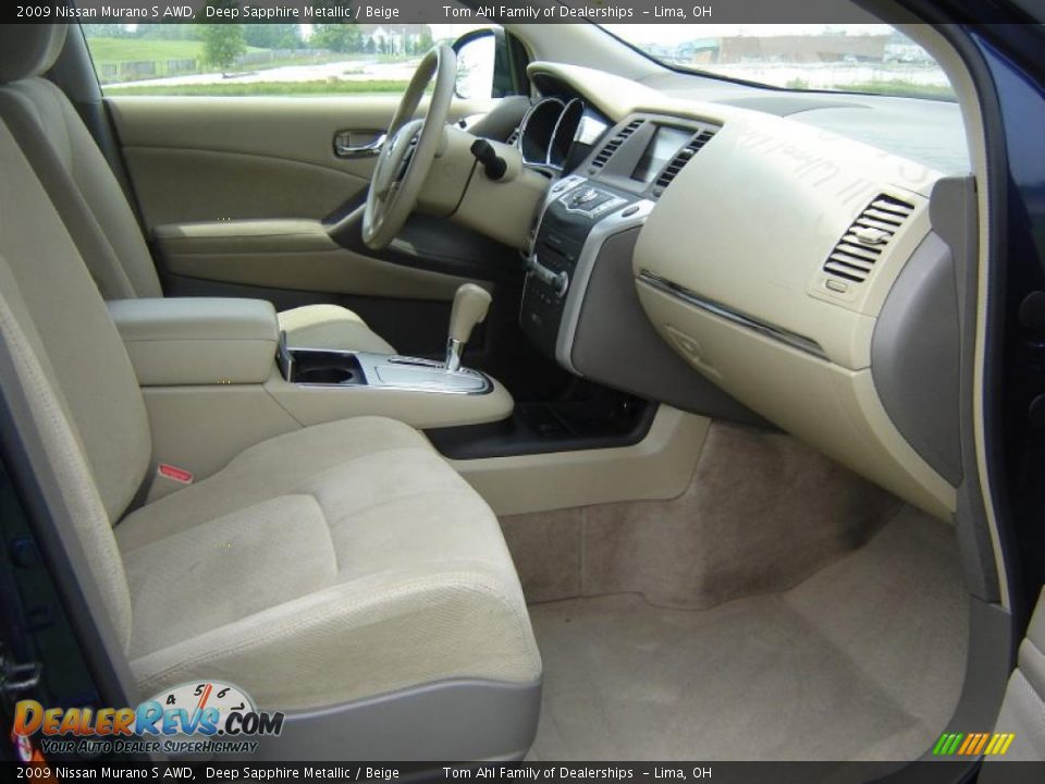 2009 Nissan Murano S AWD Deep Sapphire Metallic / Beige Photo #12