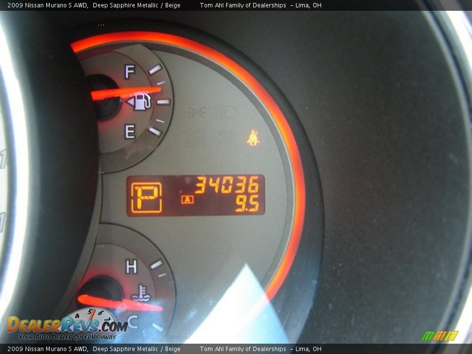 2009 Nissan Murano S AWD Deep Sapphire Metallic / Beige Photo #14