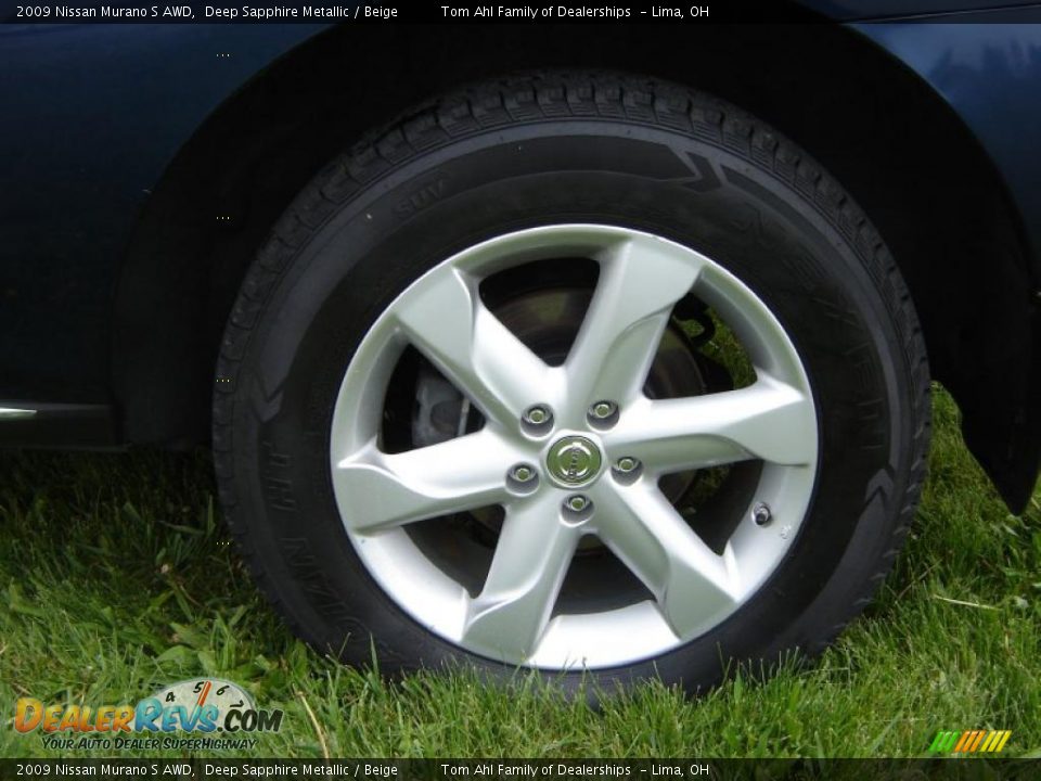 2009 Nissan Murano S AWD Deep Sapphire Metallic / Beige Photo #16