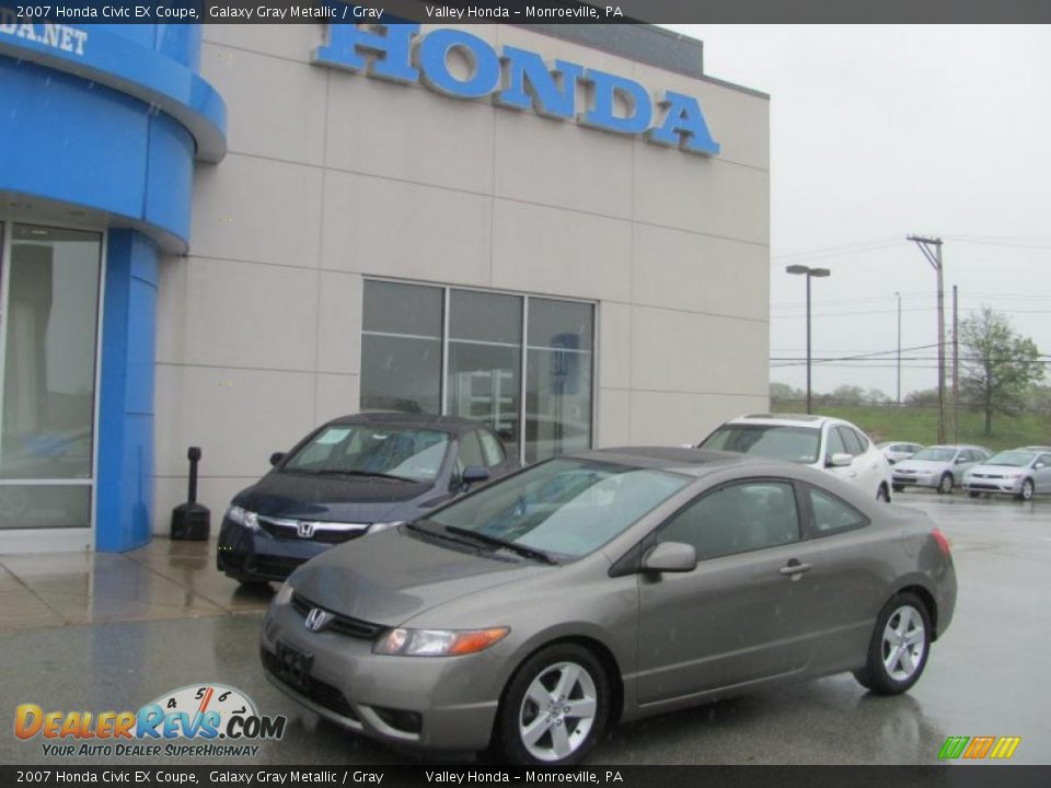 2007 Honda Civic EX Coupe Galaxy Gray Metallic / Gray Photo #1