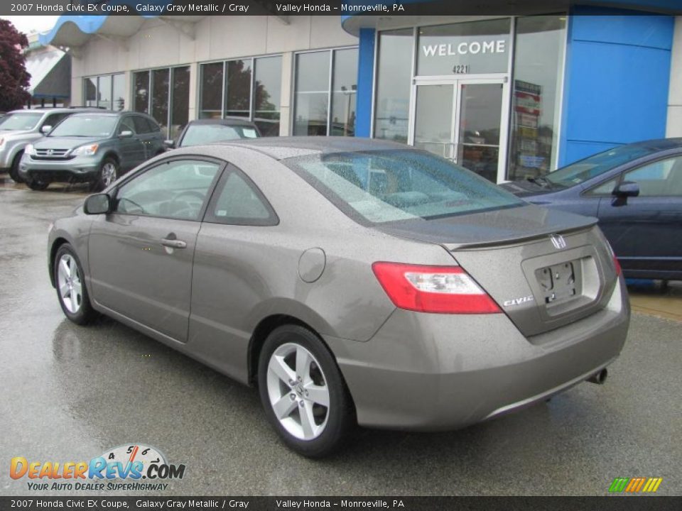 2007 Honda Civic EX Coupe Galaxy Gray Metallic / Gray Photo #4