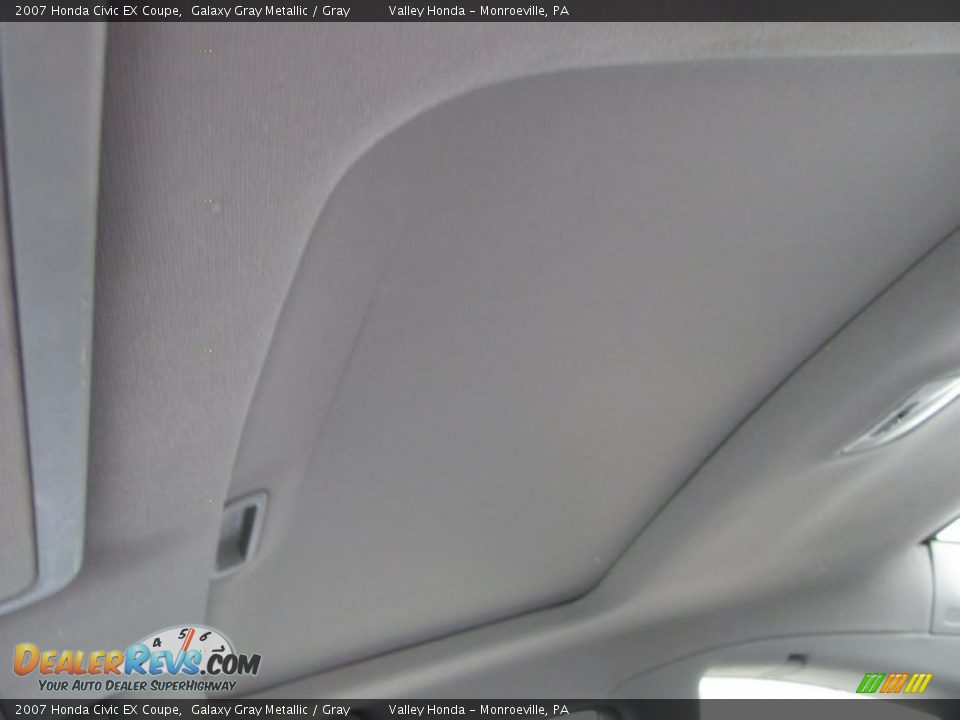 2007 Honda Civic EX Coupe Galaxy Gray Metallic / Gray Photo #7