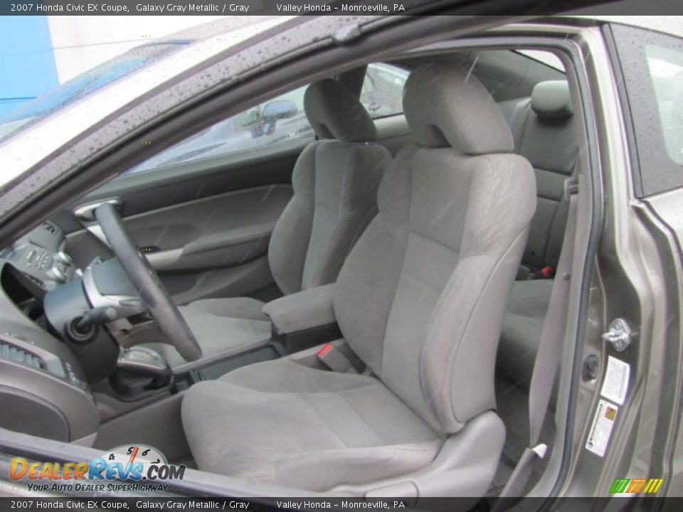 2007 Honda Civic EX Coupe Galaxy Gray Metallic / Gray Photo #8