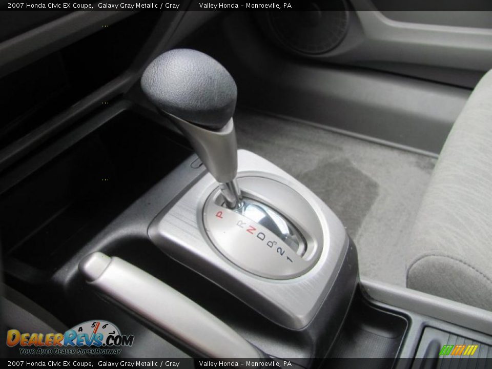 2007 Honda Civic EX Coupe Galaxy Gray Metallic / Gray Photo #11