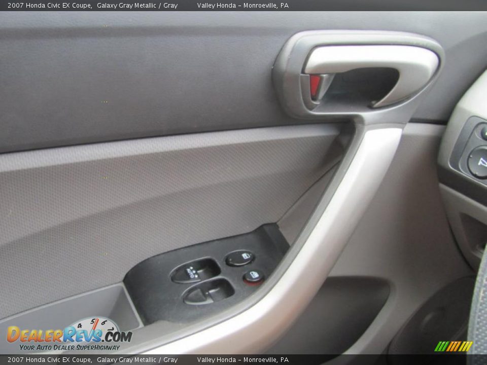 2007 Honda Civic EX Coupe Galaxy Gray Metallic / Gray Photo #13