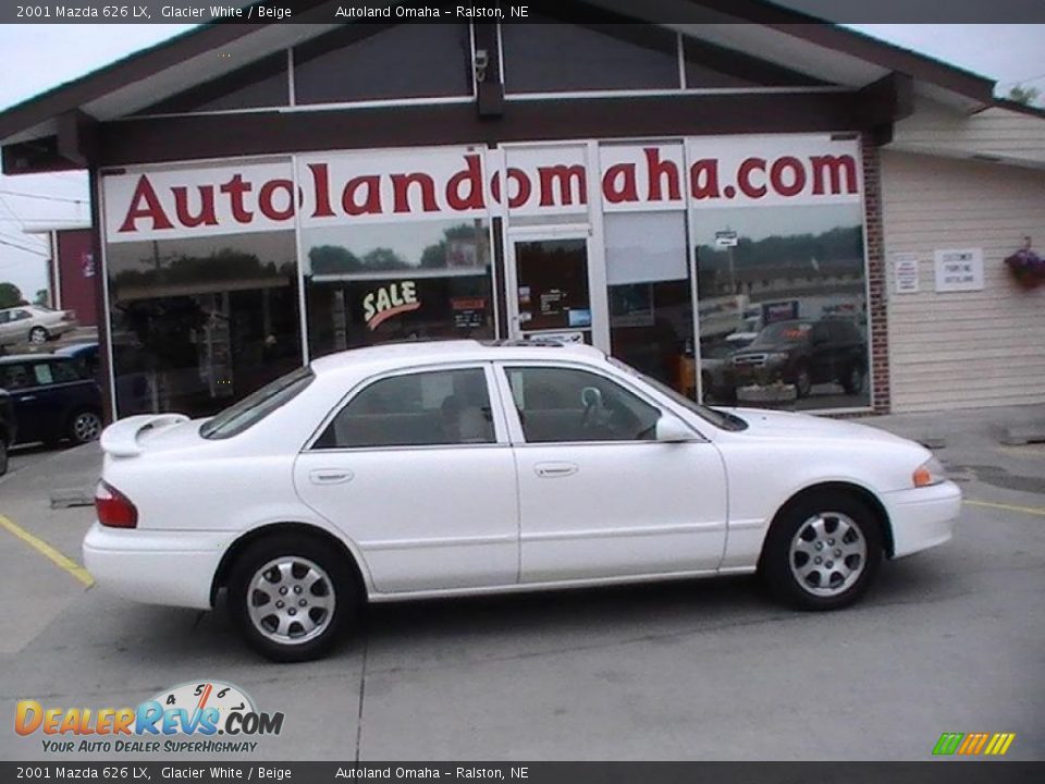 2001 Mazda 626 LX Glacier White / Beige Photo #3