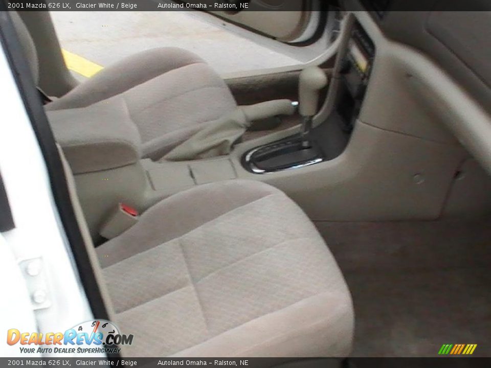 2001 Mazda 626 LX Glacier White / Beige Photo #4