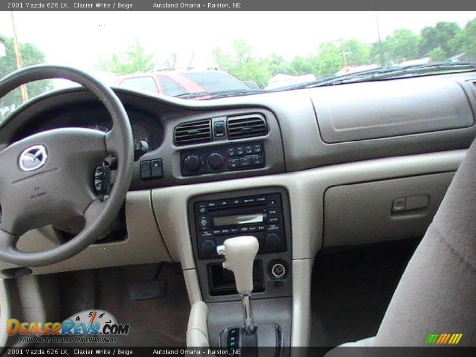 2001 Mazda 626 LX Glacier White / Beige Photo #16