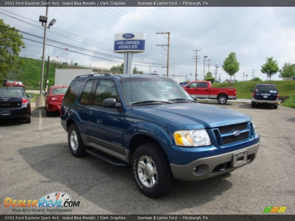 2001 Ford Explorer Sport 4x4 Island Blue Metallic / Dark Graphite Photo #1