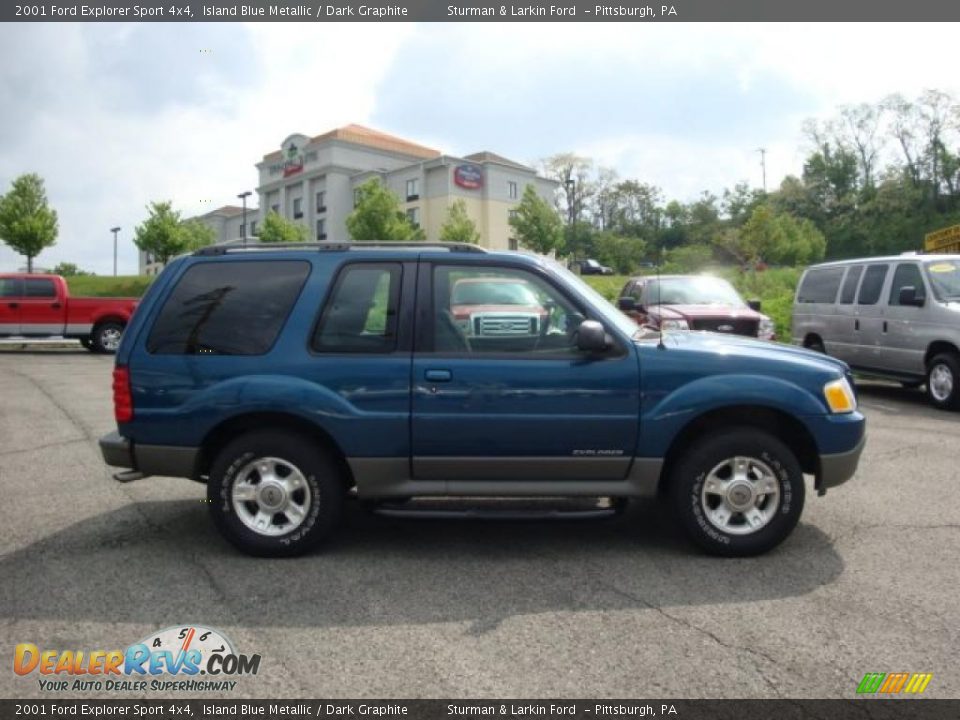 2001 Ford Explorer Sport 4x4 Island Blue Metallic / Dark Graphite Photo #2