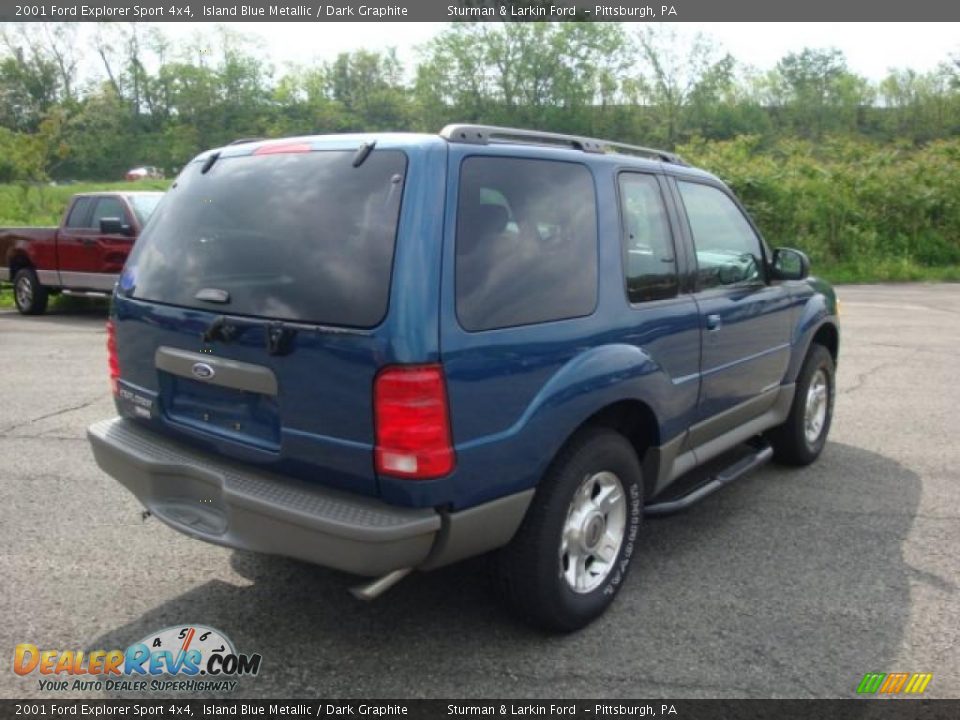 2001 Ford Explorer Sport 4x4 Island Blue Metallic / Dark Graphite Photo #3
