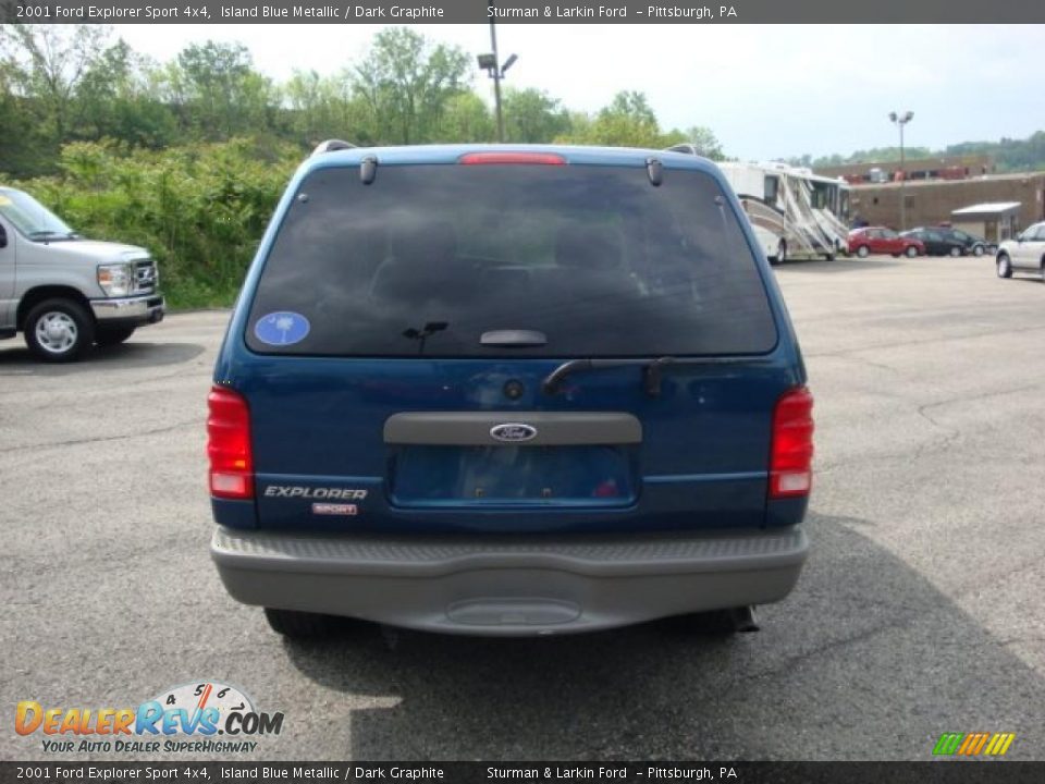 2001 Ford Explorer Sport 4x4 Island Blue Metallic / Dark Graphite Photo #4