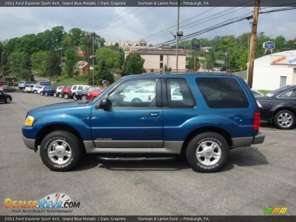 2001 Ford Explorer Sport 4x4 Island Blue Metallic / Dark Graphite Photo #6