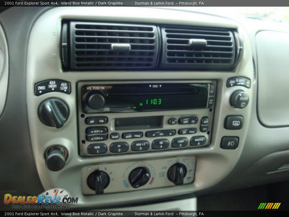 2001 Ford Explorer Sport 4x4 Island Blue Metallic / Dark Graphite Photo #9