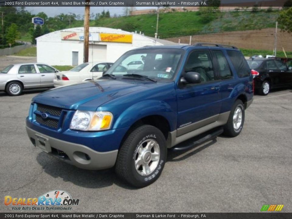 2001 Ford Explorer Sport 4x4 Island Blue Metallic / Dark Graphite Photo #10
