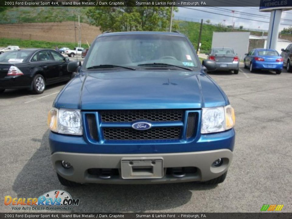 2001 Ford Explorer Sport 4x4 Island Blue Metallic / Dark Graphite Photo #11