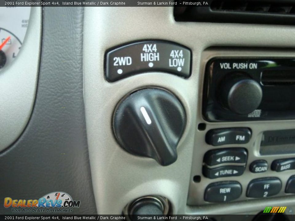 2001 Ford Explorer Sport 4x4 Island Blue Metallic / Dark Graphite Photo #18