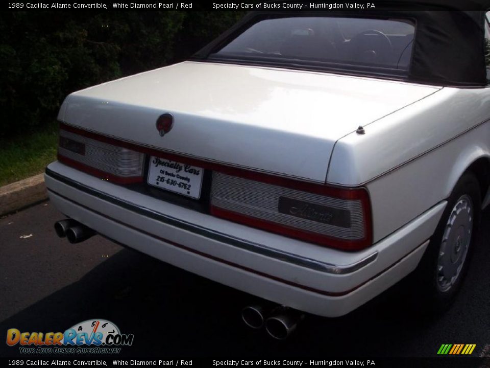 1989 Cadillac Allante Convertible White Diamond Pearl / Red Photo #9