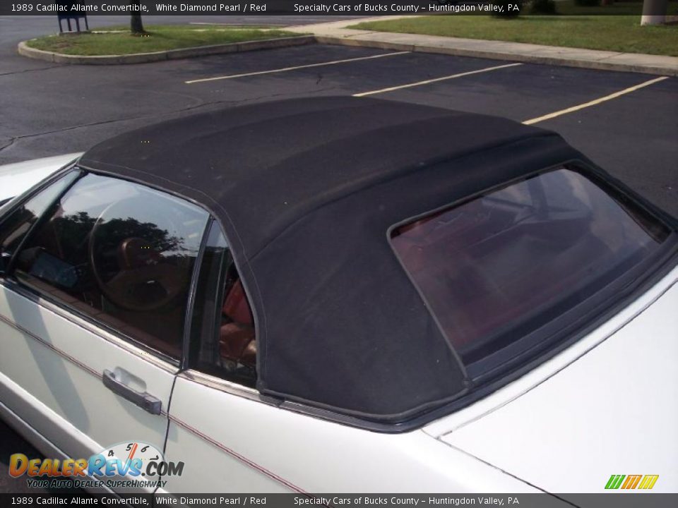 1989 Cadillac Allante Convertible White Diamond Pearl / Red Photo #10