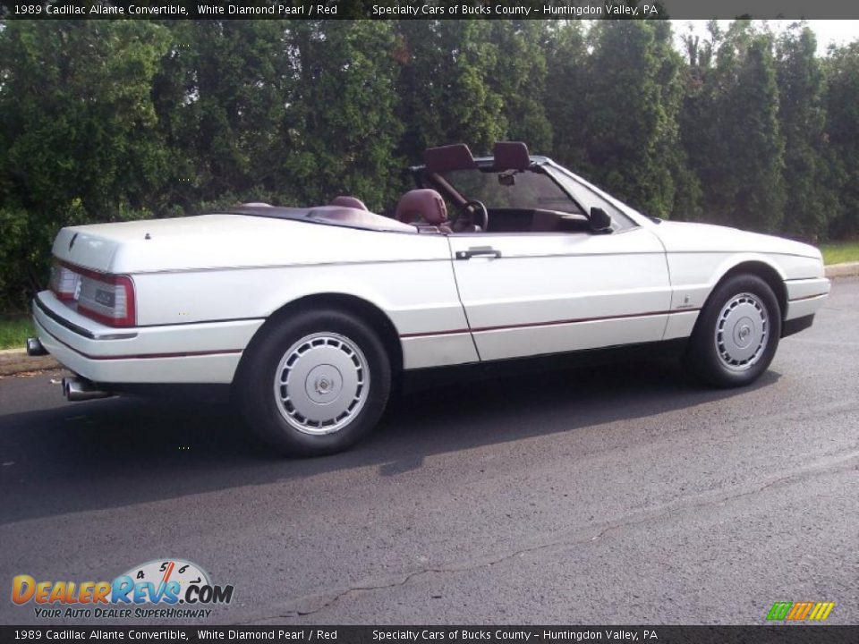 1989 Cadillac Allante Convertible White Diamond Pearl / Red Photo #11