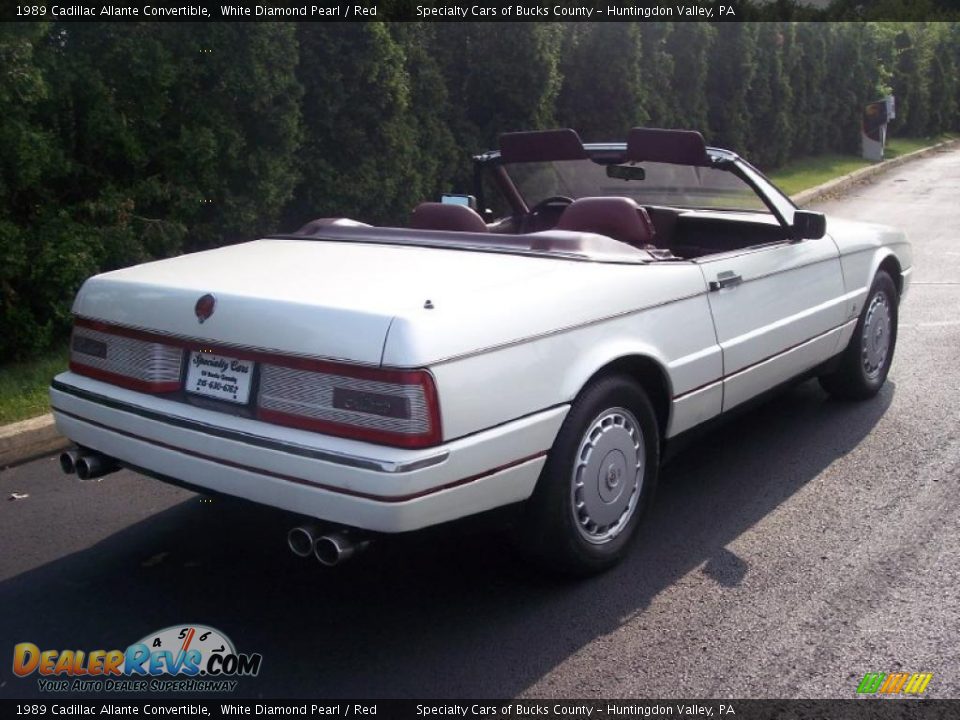 1989 Cadillac Allante Convertible White Diamond Pearl / Red Photo #13