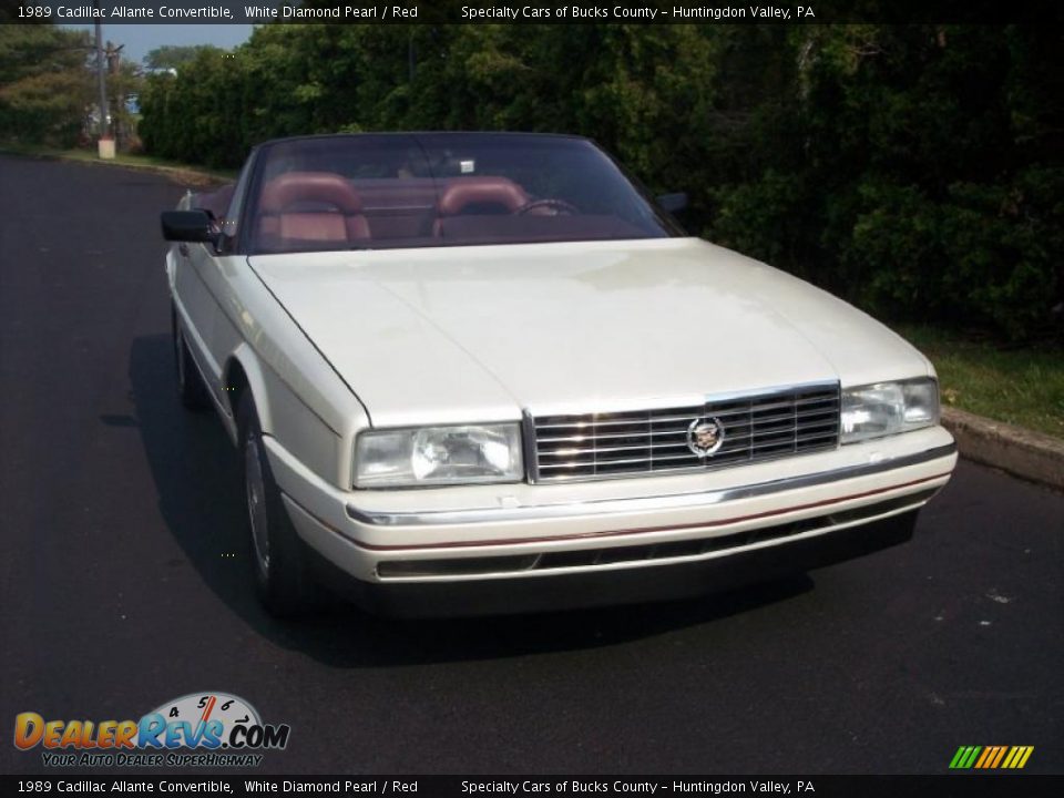 1989 Cadillac Allante Convertible White Diamond Pearl / Red Photo #16