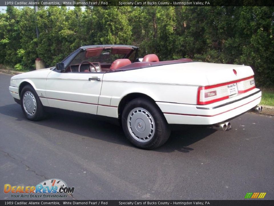 1989 Cadillac Allante Convertible White Diamond Pearl / Red Photo #18
