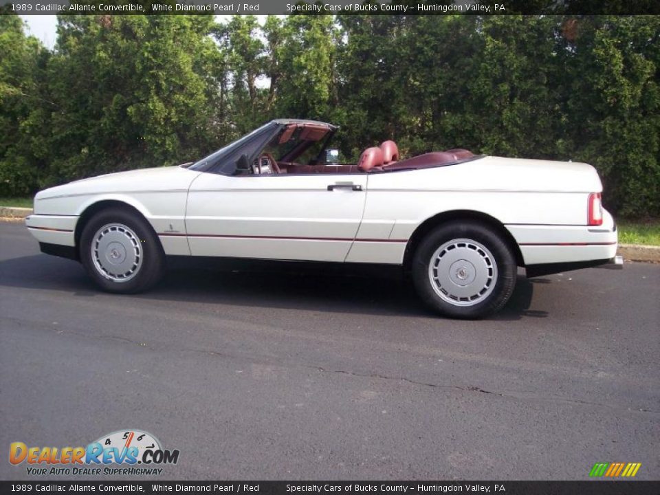 1989 Cadillac Allante Convertible White Diamond Pearl / Red Photo #19