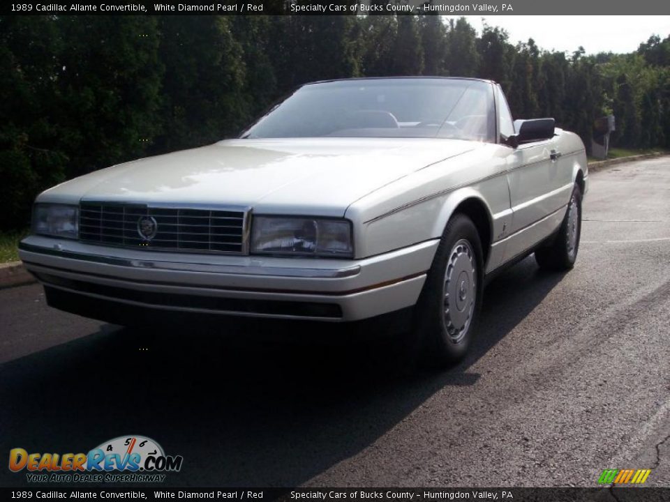 1989 Cadillac Allante Convertible White Diamond Pearl / Red Photo #22