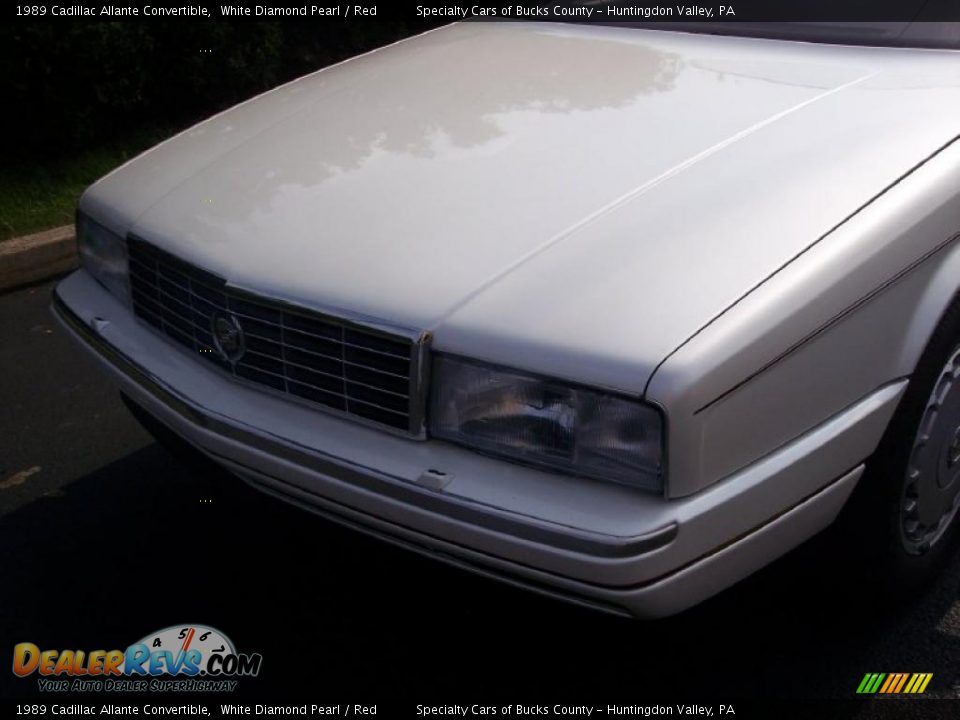 1989 Cadillac Allante Convertible White Diamond Pearl / Red Photo #23