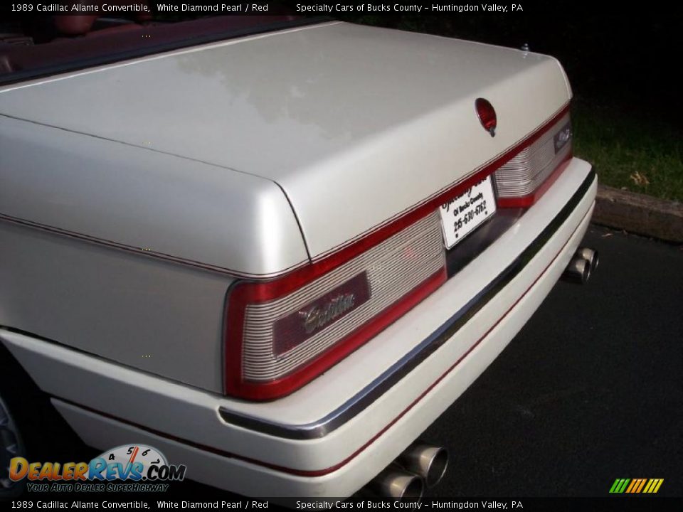1989 Cadillac Allante Convertible White Diamond Pearl / Red Photo #25