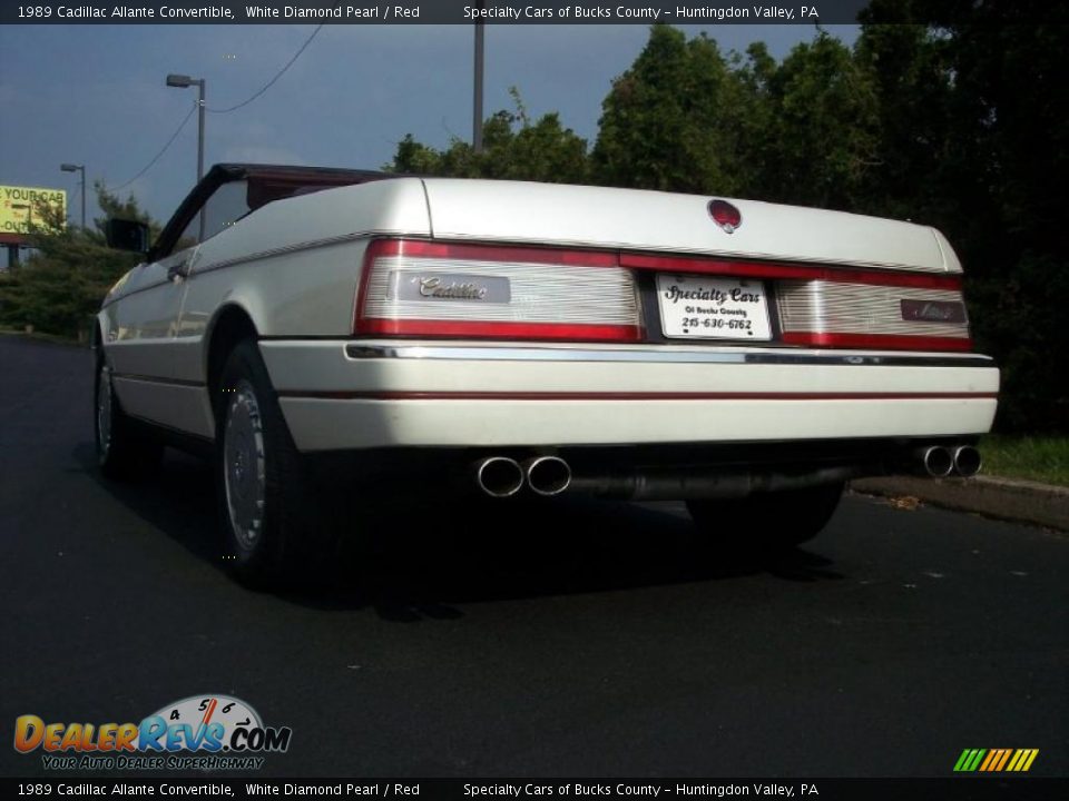 1989 Cadillac Allante Convertible White Diamond Pearl / Red Photo #27