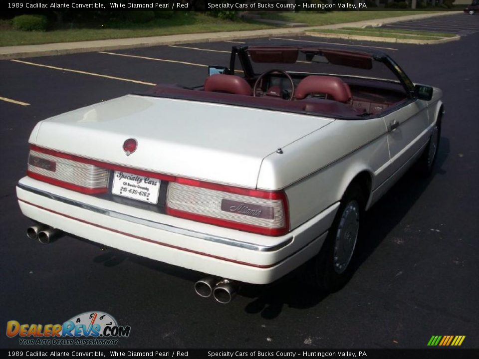 1989 Cadillac Allante Convertible White Diamond Pearl / Red Photo #28