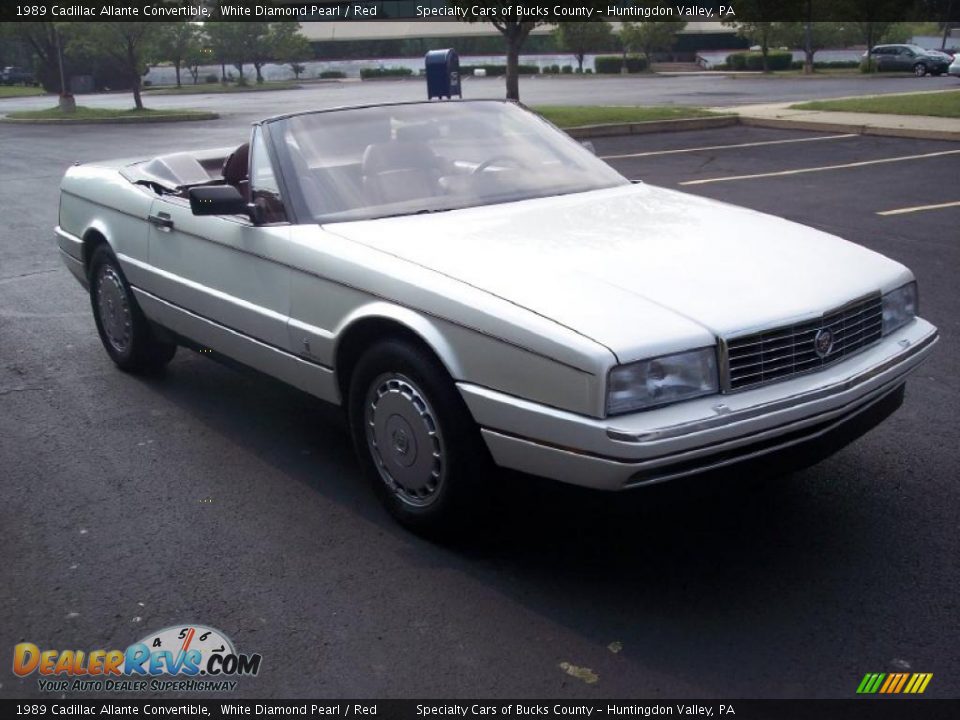 1989 Cadillac Allante Convertible White Diamond Pearl / Red Photo #29