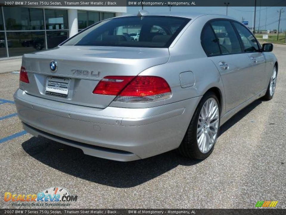 2007 BMW 7 Series 750Li Sedan Titanium Silver Metallic / Black Photo #4
