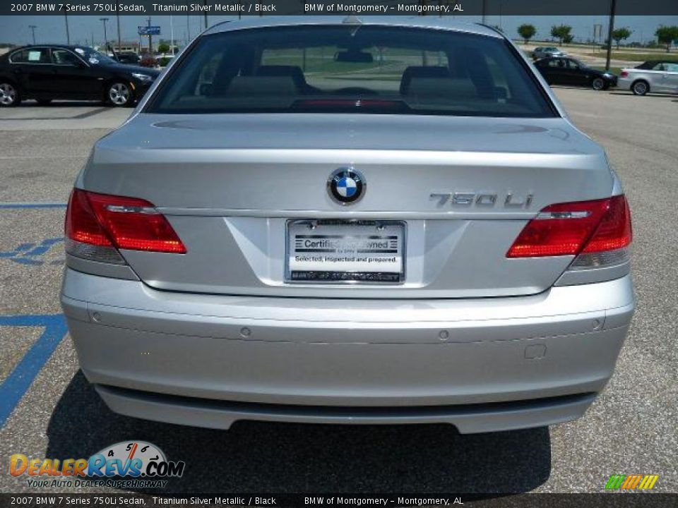 2007 BMW 7 Series 750Li Sedan Titanium Silver Metallic / Black Photo #5